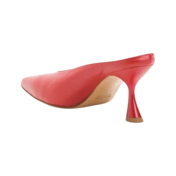 OROSCURO Black Made In Italy Leather Heeled Mules - Picture 2 of 2